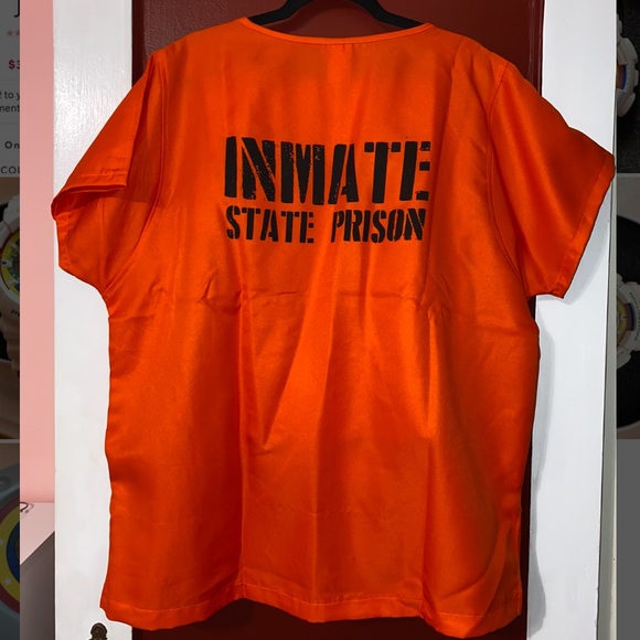 Inmate halloween costume!! Adult plus.